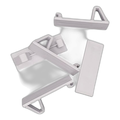 Full Size White Blank Samite Escutcheon
