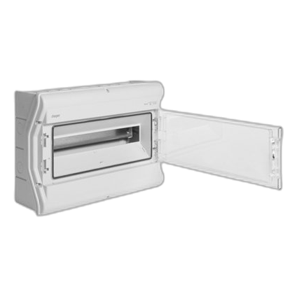 Hager Ve118L 18 Way Pvc Surface Mount Din Rail Db Board, Ip55