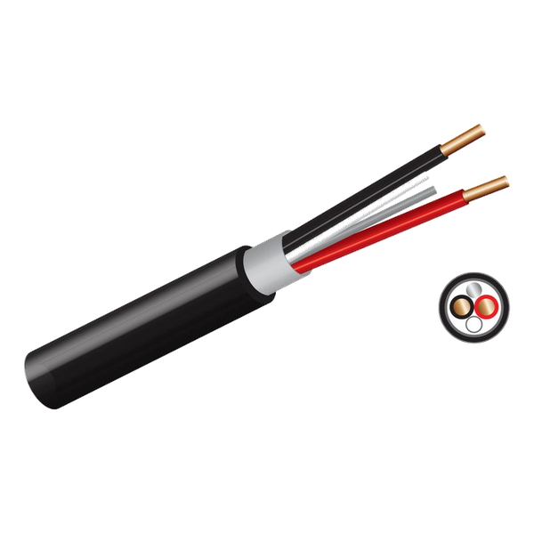 2.5mm x 4 + Earth Surfix Black (100M)