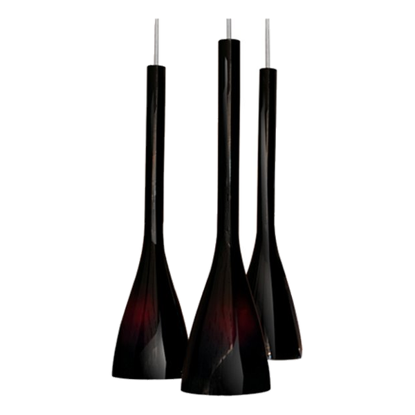 Spazio Amor 3 light pendant black E14