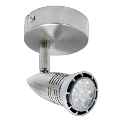 Spazio Nyla 1 light spot sat nickle Gu10
