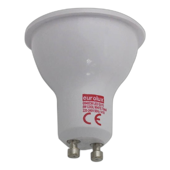 Eurolux 220v 5w led GU10 120 deg cw