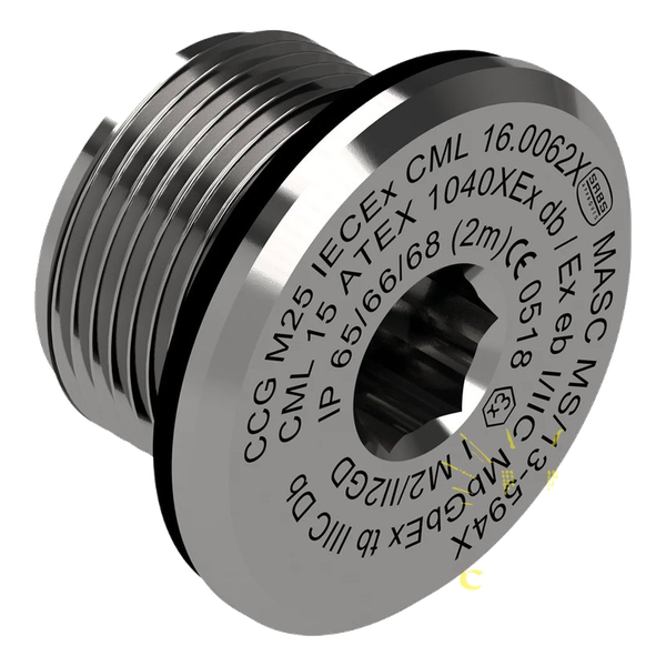 M32 Brass Metric Dome Plug Including M32 Gasket