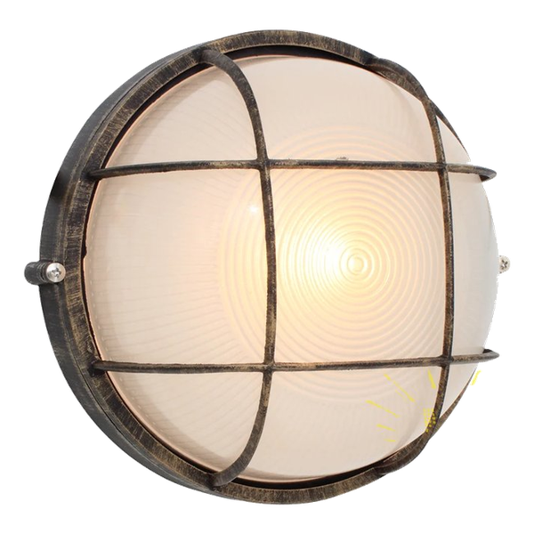 Eurolux Round Large W/grid Blk/gold