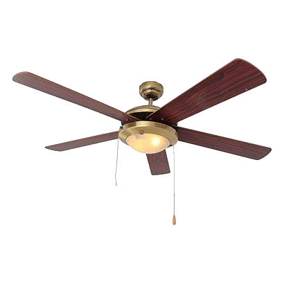 Eurolux F4Che Comet Brass & Wood Ceiling Fan