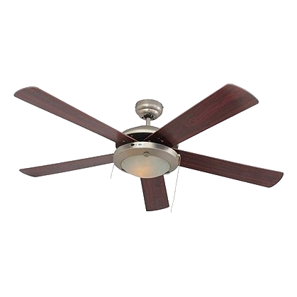 Eurolux F4Csc Comet Satin Chrome & Wood Ceiling Fan