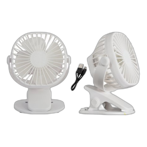 Bright Star Fan019 White Portable Rechargeable Fan