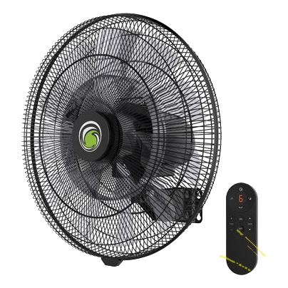 Solent Energy Saving Black 450Mm Wall Fan + Remote