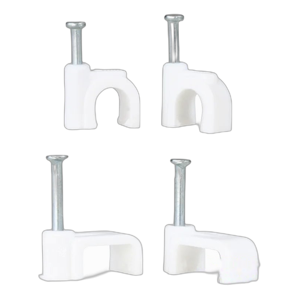 Cable Clips, Flat (White)