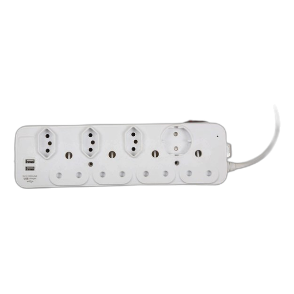 Euro Multiplug 8 Way With Usb 2.1a