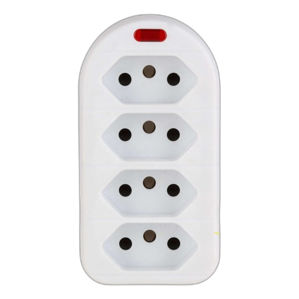 Eurolux Adaptor 4 Way + Light