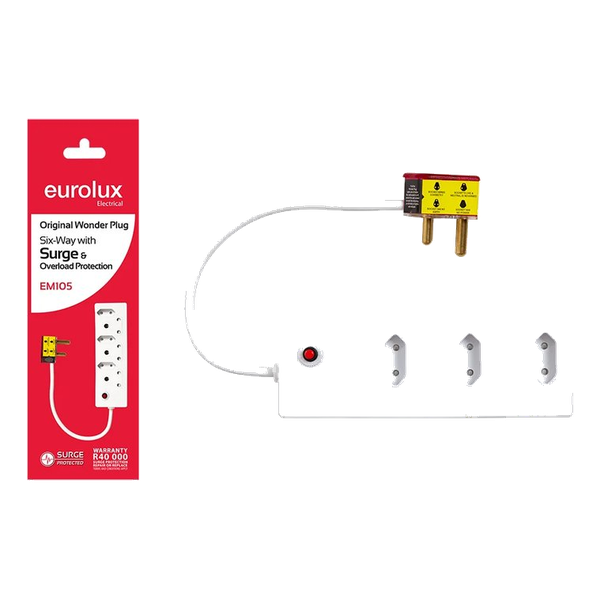 Wonder Plug 6 Way with Surge & Overload