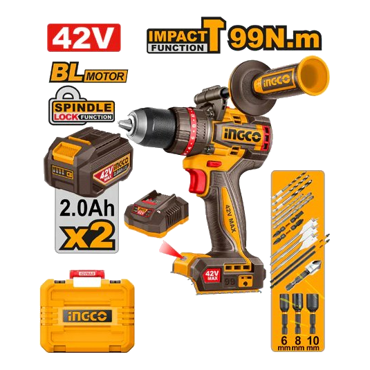Ingco Cidli429982 P42M Impact Drill Tool Set
