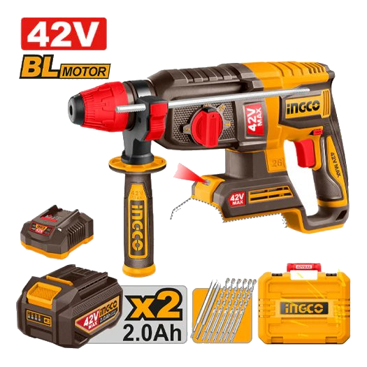 Ingco Crhli422682 P42M Rotary Hammer Drill Tool Set