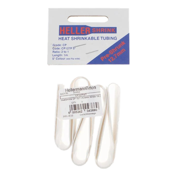 Heatshrink 12.7 MIn Pack 1M White