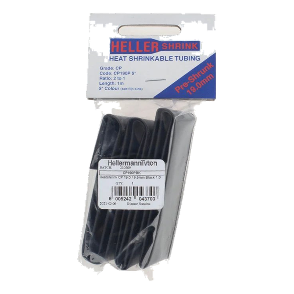 Heatshrink 19.0 MIn Pack 1M Black