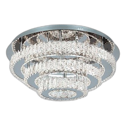 Bright Star Cf056 Led Stainless Steel & Crystal Ceiling Light