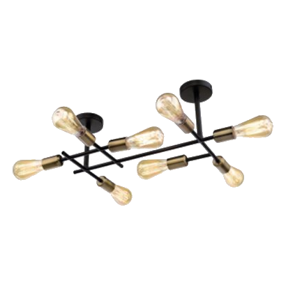 Bright Star Cf058/8 Satin Brass Ceiling Light