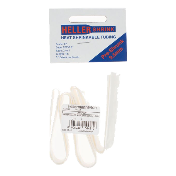 Heatshrink 9.5 MIn Pack 1M White