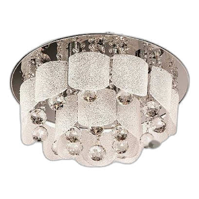 Bright Star Cf286/6 Polished Chrome & Crystal Ceiling Light