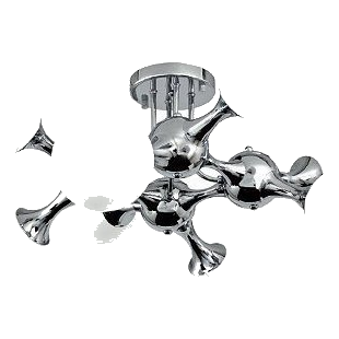 Bright Star Cf381/8 Polished Chrome Ceiling Light