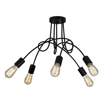 Bright Star Cf384/5 Black Ceiling Light