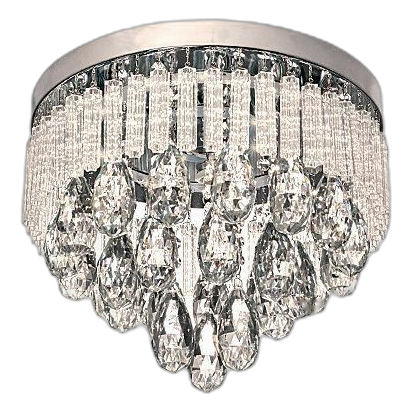 Bright Star Cf520 Stainless Steel & Crystal Ceiling Light