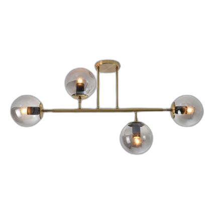 Bright Star Cf560/4 Gold & Smoked Glass Ceiling Light