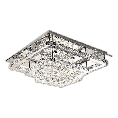 Bright Star Cf573 Polished Chrome & Crystal Ceiling Light