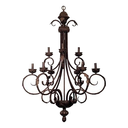 Bright Star Ch1334/9 Antique Bronze Chandelier