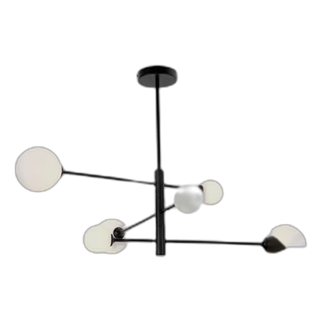 Bright Star Ch393/6 Black Metal Chandelier