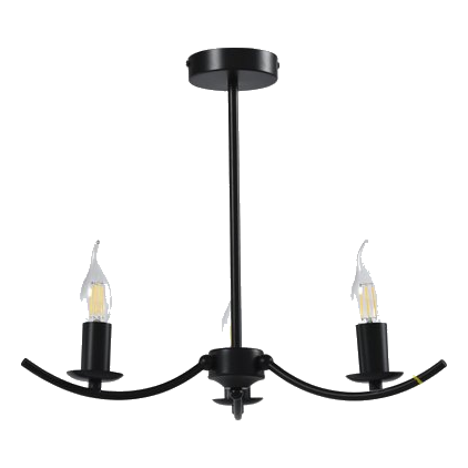 Bright Star Ch395/3 Black Metal Chandelier