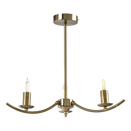 Bright Star Ch396/3 Gold Metal Chandelier
