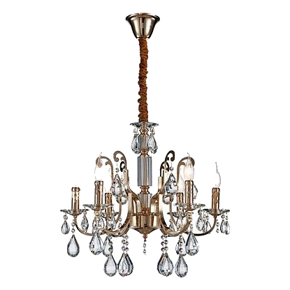 Bright Star Ch511/6 Iron & Crystal Chandelier