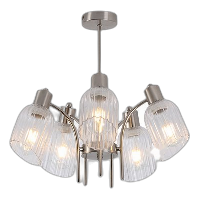 Bright Star Ch711/5 Satin Chrome Chandelier