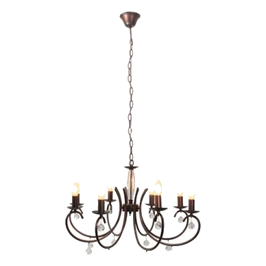 Eurolux Ch37Cb Country Brown Chandelier