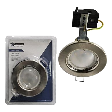 Bright Star Dl997 Satin Chrome Warm White 81Mm Fixed Downlight