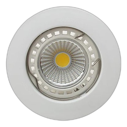 Eurolux D20W White Straight Curved Rim Downlight