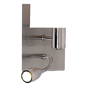 Bright Star Wb033/2 Satin Chrome & White Wall Light