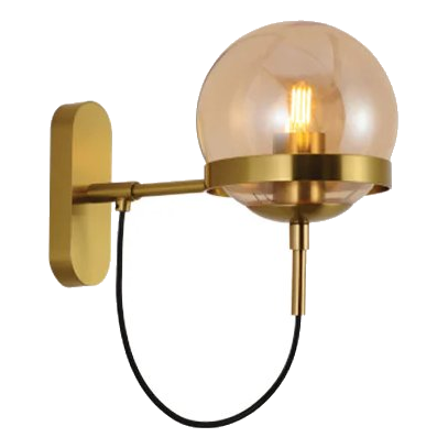 Bright Star Wb238 Black & Gold Wall Light