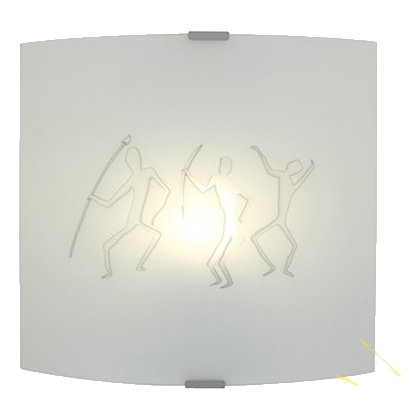 Eurolux W153 Grafic Ethnic Silver Cast Steel Wall Light