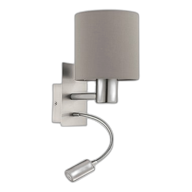 Eurolux W353T Pasteri Satin Chrome & Taupe  Wall Light
