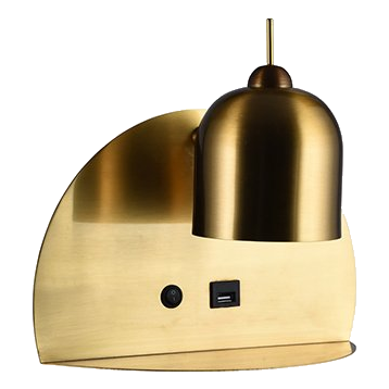 Eurolux W616Gd Usb Gold Wall Light