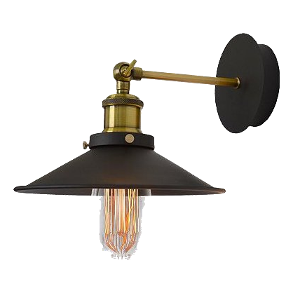 K-Light Ca-Klw-1125 Antique Brass & Black Wall Light