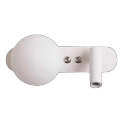 Spazio 5243.2 Bellagio White Marble Wall Light