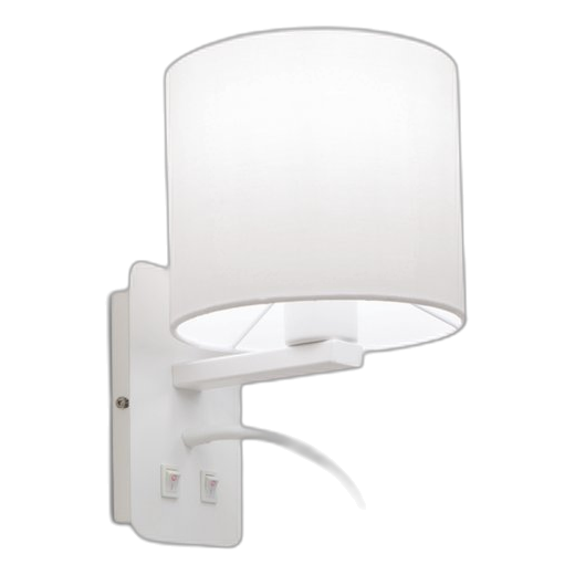 Spazio 5271.2 Ariston Round White Wall Light