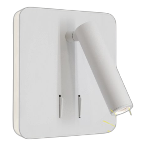 Spazio 8290/3031 Spin Square Matt White Wall Light