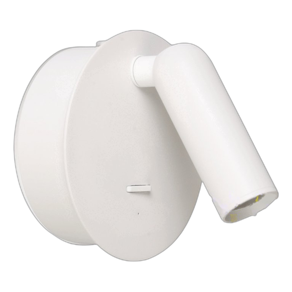 Spazio 8295.3031 Hilton Charge Up Round White Wall Light
