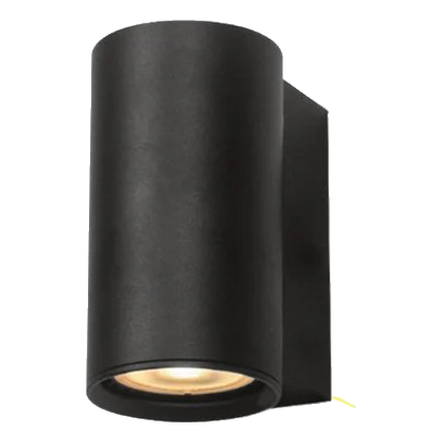 Spazio 8928.1.30 Cylindro 1 Light Black Wall Light