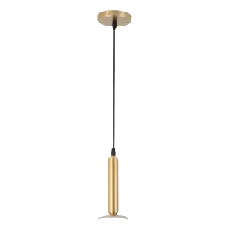 Bright Star Pen154 Brass Metal & White Glass Pendant